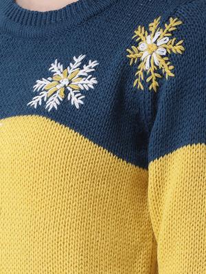 crew neck color block pullover - 16657510 - Standard Image - 5