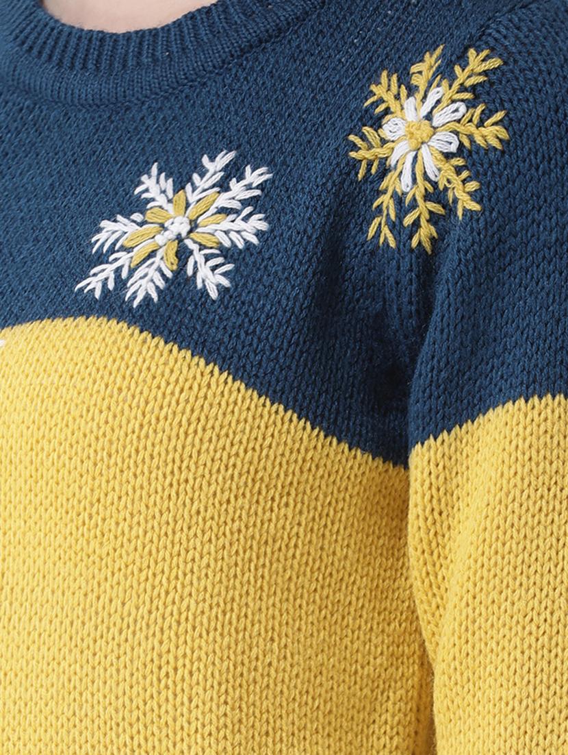 crew neck color block pullover - 16657510 - Zoom Image - 5