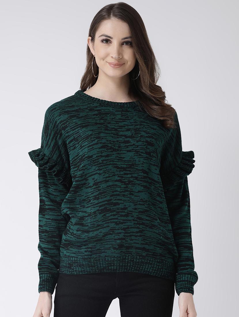 frill detail round neck pullover - 16657522 - Zoom Image - 2