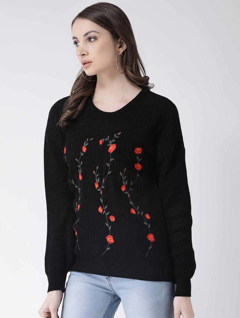 round neck embroidered pullover - 16657528 - Zoom Image - 2