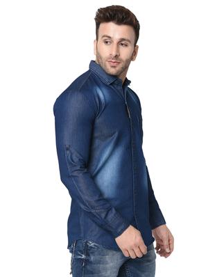blue faded casual shirt - 16657565 - Standard Image - 2