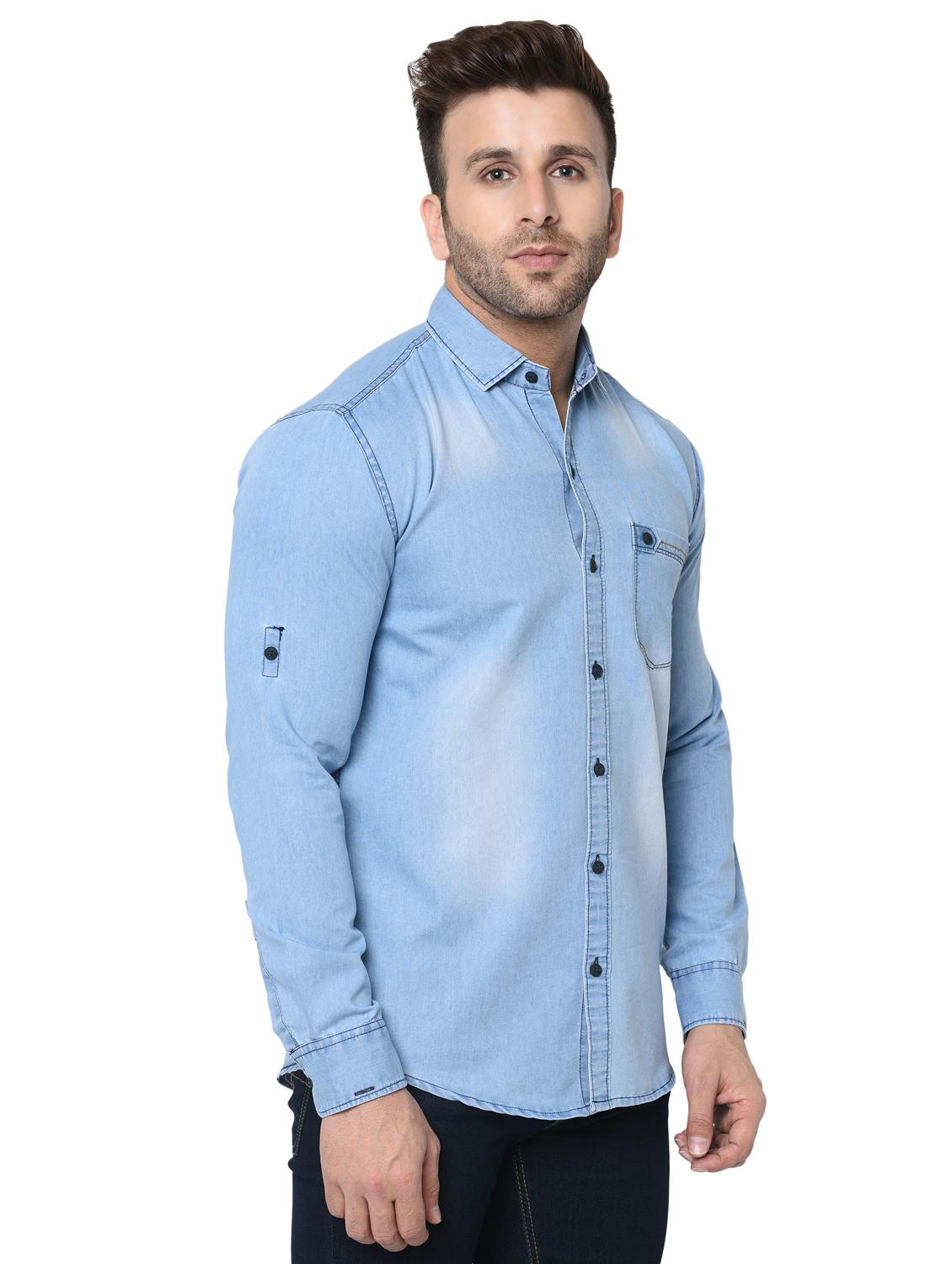 light blue faded casual shirt - 16657566 - Zoom Image - 2
