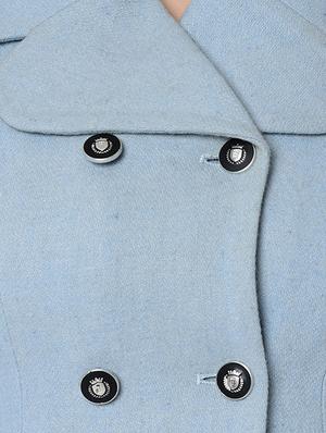 lapel neck wool trench coat - 16657610 - Standard Image - 5