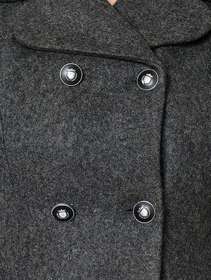 lapel neck wool trench coat - 16657656 - Standard Image - 5