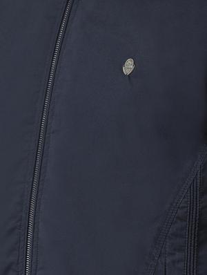 navy blue solid casual jacket - 16657676 - Standard Image - 5