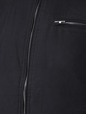 black solid casual jacket - 16657677 - Standard Image - 5