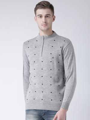 grey printed pullover - 16657682 - Standard Image - 2