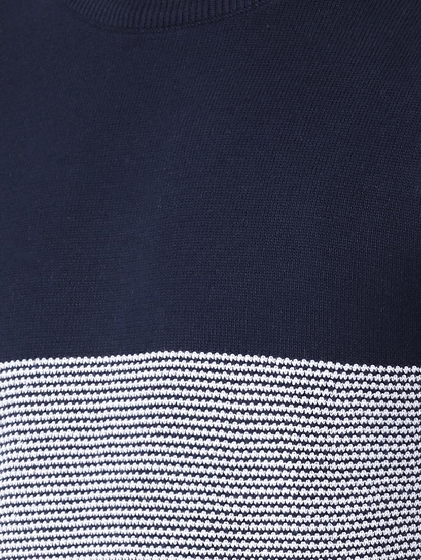 navy blue self design pullover - 16657692 - Zoom Image - 5