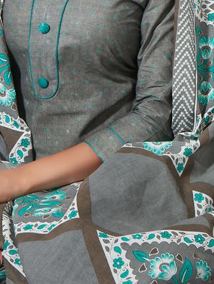 printed unstitched suit - 16657977 - Standard Image - 2