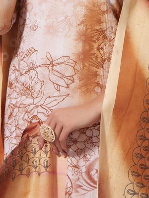 printed unstitched suit - 16657990 - Standard Image - 2