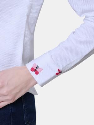 long sleeved embroidered detail shirt - 16658142 - Standard Image - 5