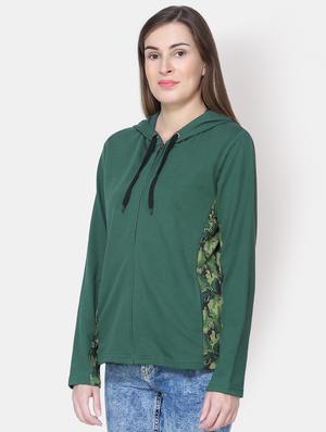 hooded neck solid jacket - 16658146 - Standard Image - 2