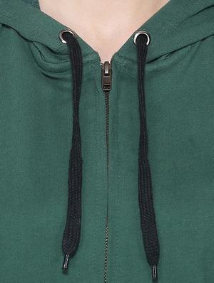 hooded neck solid jacket - 16658146 - Standard Image - 5