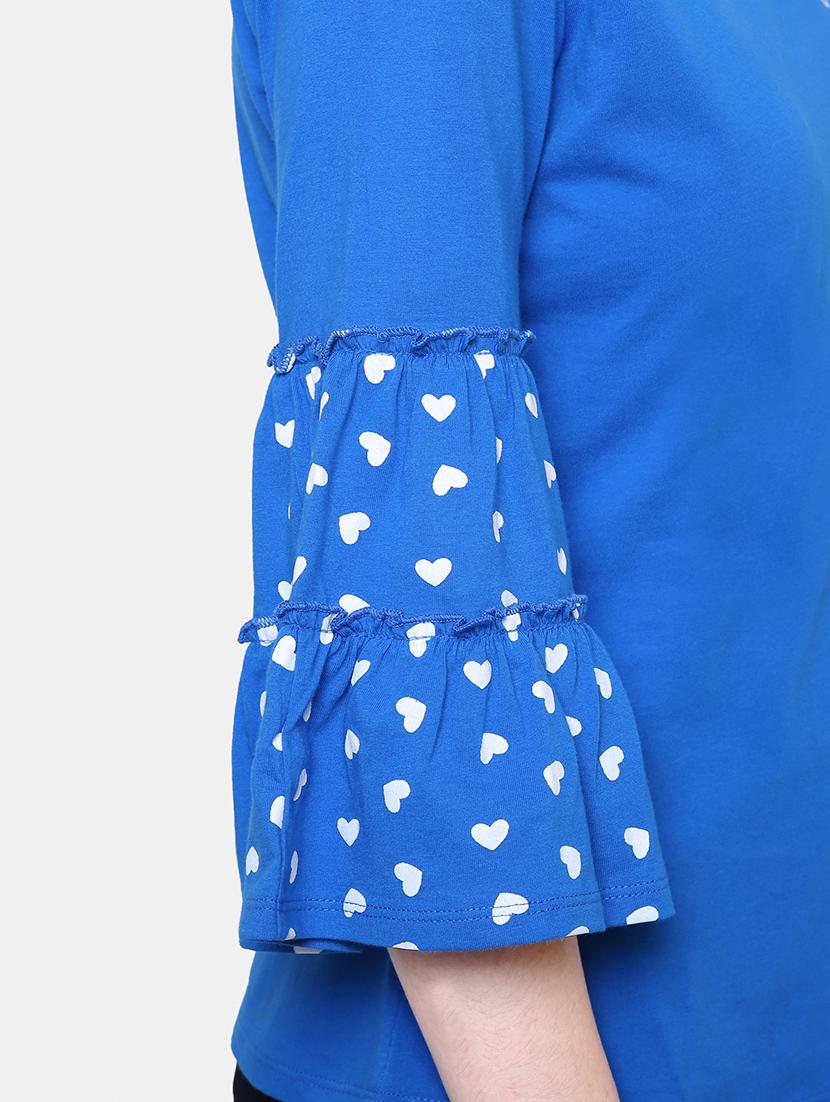 round neck bell sleeved top - 16658148 - Zoom Image - 5