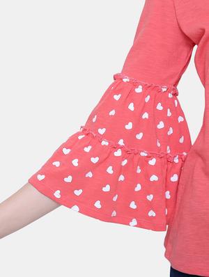 bell sleeved round neck top - 16658149 - Standard Image - 5