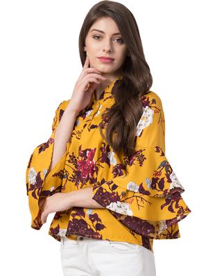 bell sleeved floral top - 16658259 - Standard Image - 2