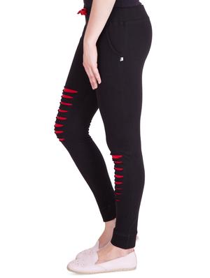 drawstring waist solid track pant - 16658545 - Standard Image - 2