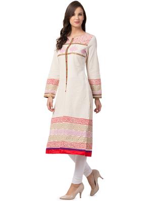 block print straight kurta - 16659927 - Standard Image - 2