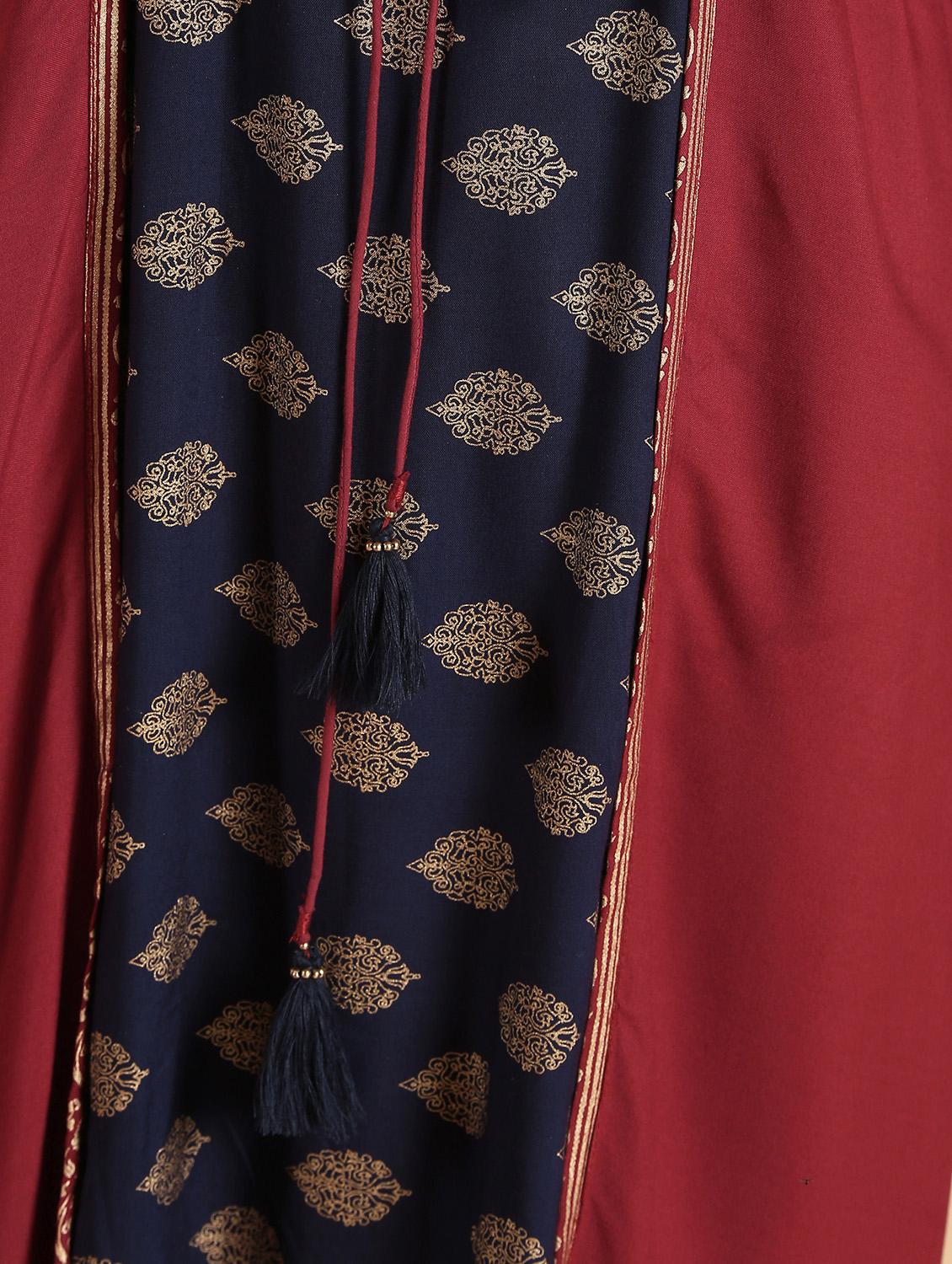 printed kurta with jacket - 16660357 - Zoom Image - 5
