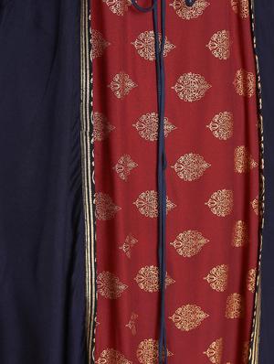 embroidered a-line kurta - 16660358 - Standard Image - 5