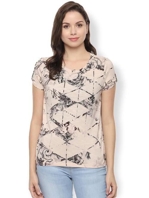round neck abstract tee - 16660661 - Standard Image - 1