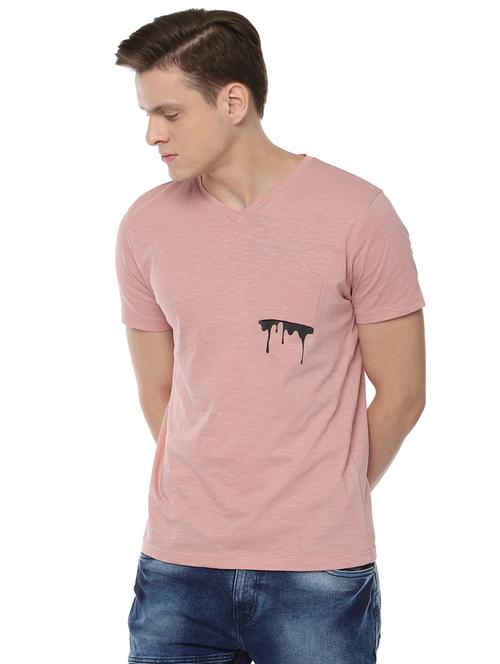 pink solid pocket t-shirt - 16660843 - Standard Image - 1