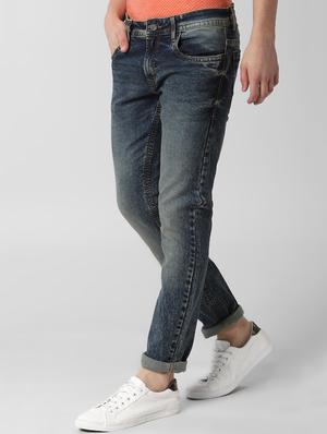 blue heavy washed denim jeans - 16660979 - Standard Image - 2