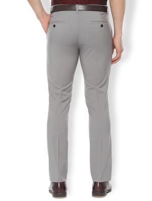 grey textured flat front formal trouser - 16661052 - Standard Image - 2