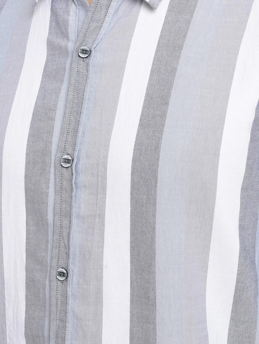 grey striped casual shirt - 16661431 - Zoom Image - 5