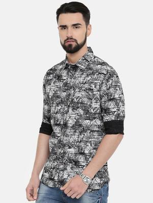 black printed casual shirt - 16661450 - Standard Image - 2