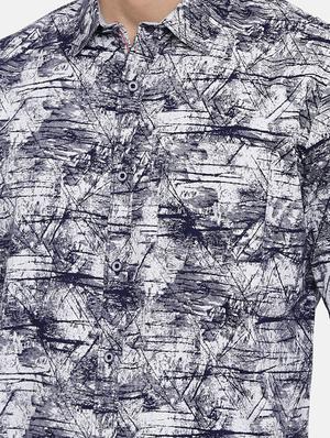 blue printed casual shirt - 16661459 - Standard Image - 5