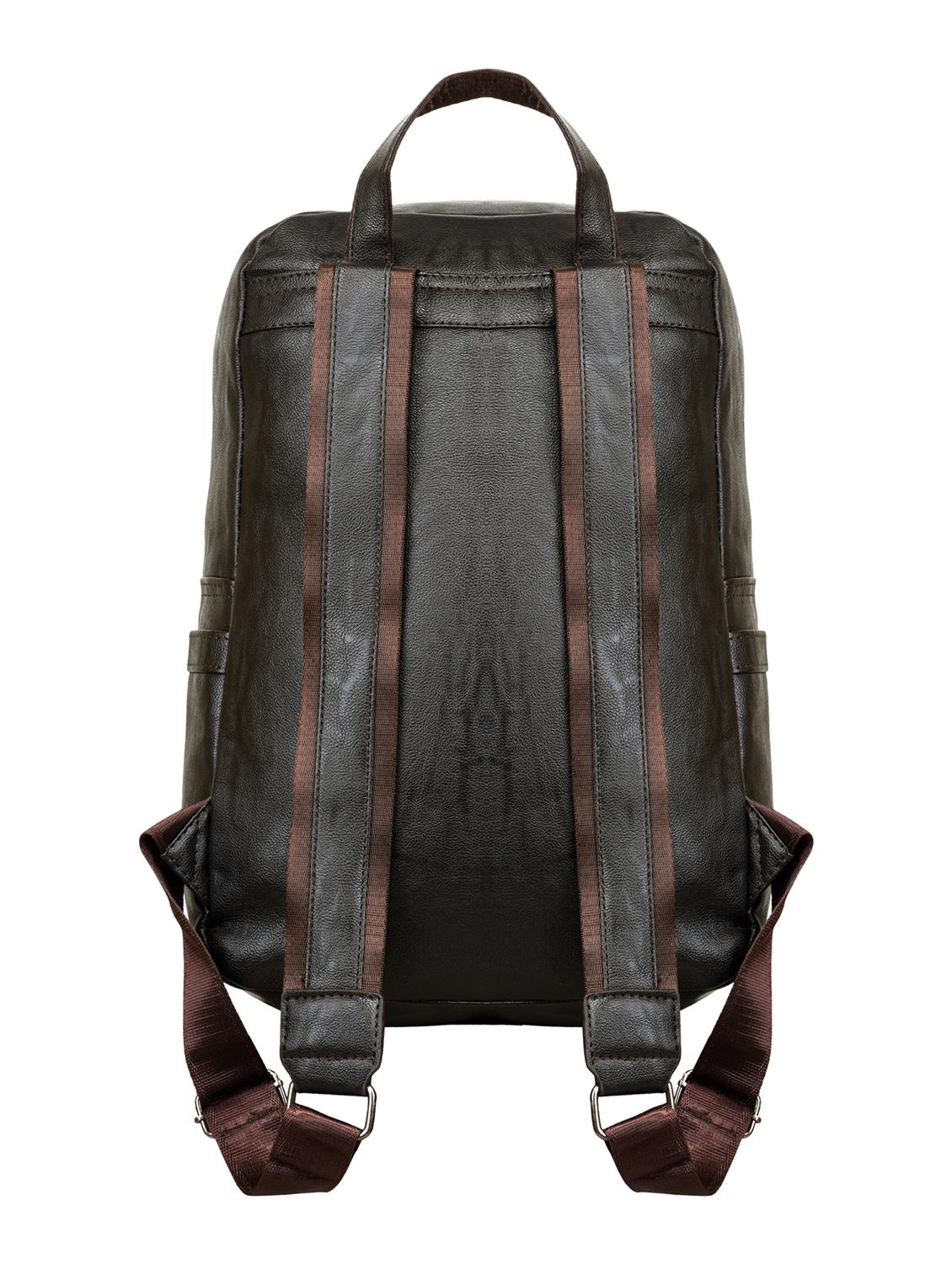 brown leatherette backpack - 16661754 - Zoom Image - 2