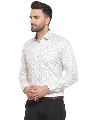 white floral print formal shirt - 16661928 - Standard Image - 2