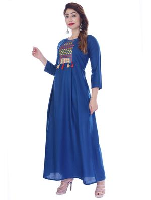solid embroidered a-line dress - 16662112 - Standard Image - 2