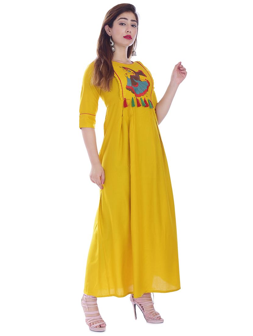 solid embroidered a-line dress - 16662114 - Zoom Image - 2
