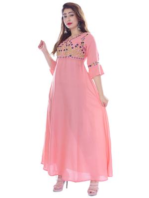 embroidered flared kurta - 16662120 - Standard Image - 2