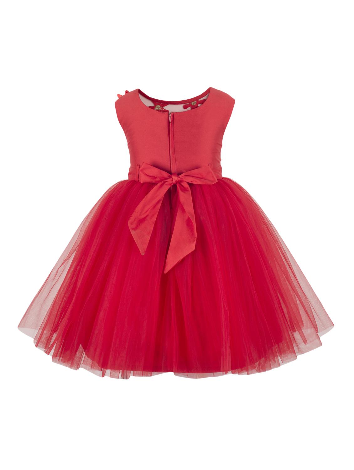 red polyester frock - 16662125 - Zoom Image - 2