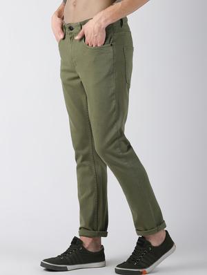 green plain denim jeans - 16662257 - Standard Image - 2