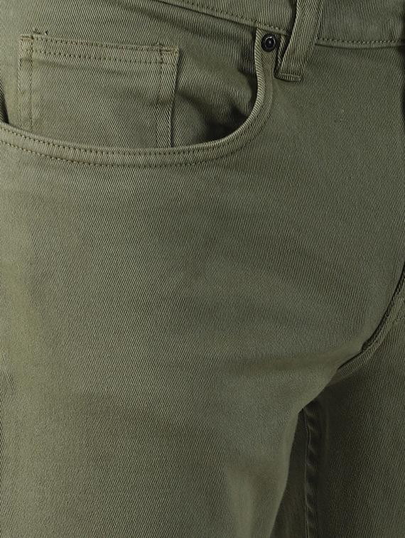 green plain denim jeans - 16662257 - Zoom Image - 5