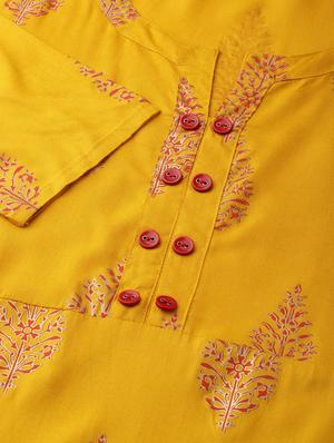 printed a-line kurta - 16662324 - Standard Image - 5