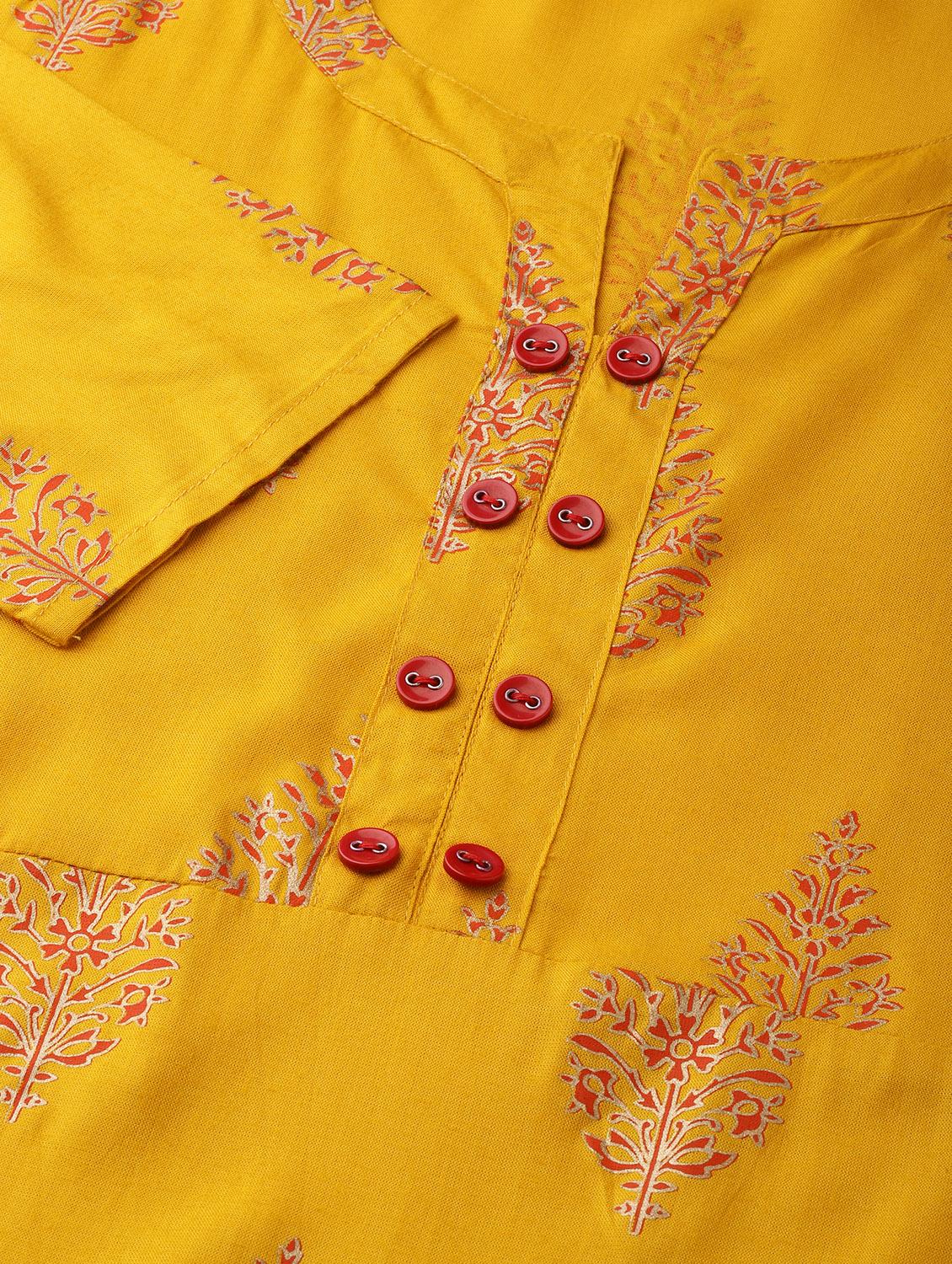 printed a-line kurta - 16662324 - Zoom Image - 5