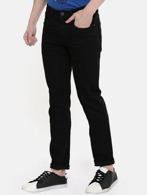 black solid plain jeans - 16662375 - Standard Image - 2