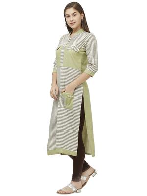 color block straight kurta - 16662543 - Standard Image - 2