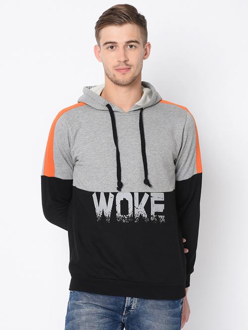 grey color block sweatshirt - 16662733 - Standard Image - 1