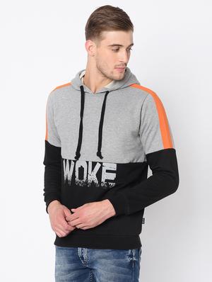 grey color block sweatshirt - 16662733 - Standard Image - 2