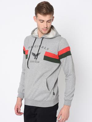 grey printed taped sweatshirt - 16662744 - Standard Image - 2