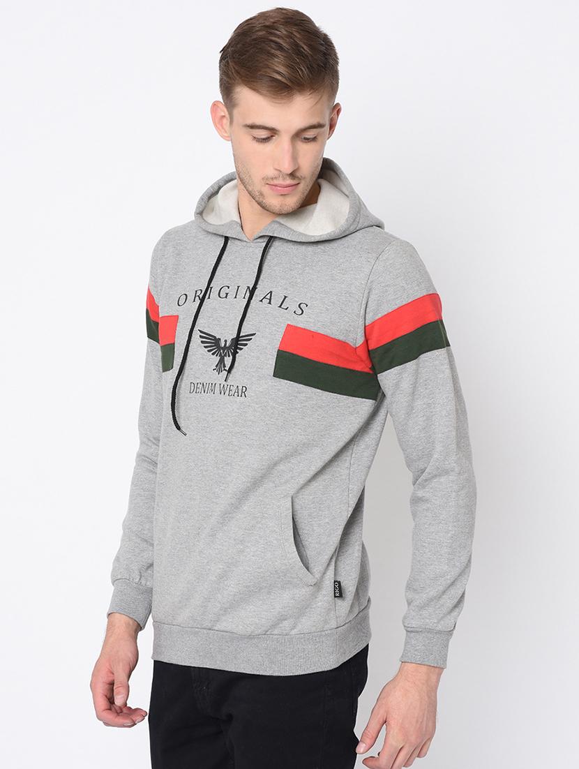 grey printed taped sweatshirt - 16662744 - Zoom Image - 2