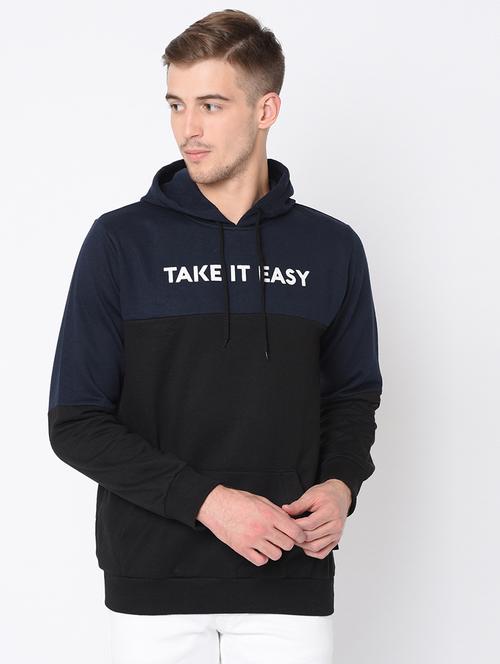 black color block sweatshirt - 16662752 - Standard Image - 1