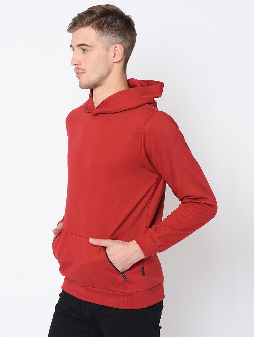 red solid sweatshirt - 16662754 - Zoom Image - 2