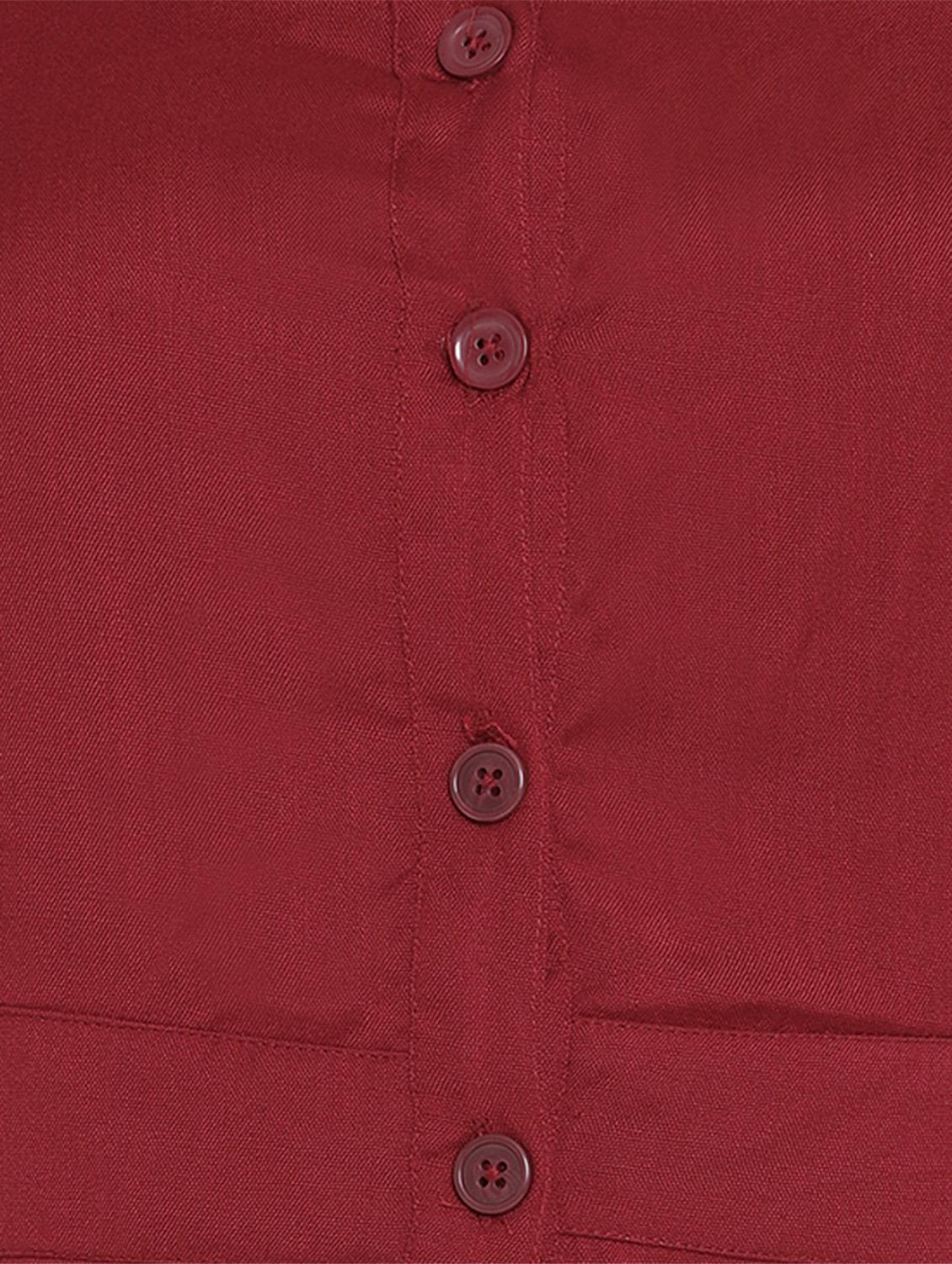 side tie up sleeved a-line dress - 16663172 - Zoom Image - 5